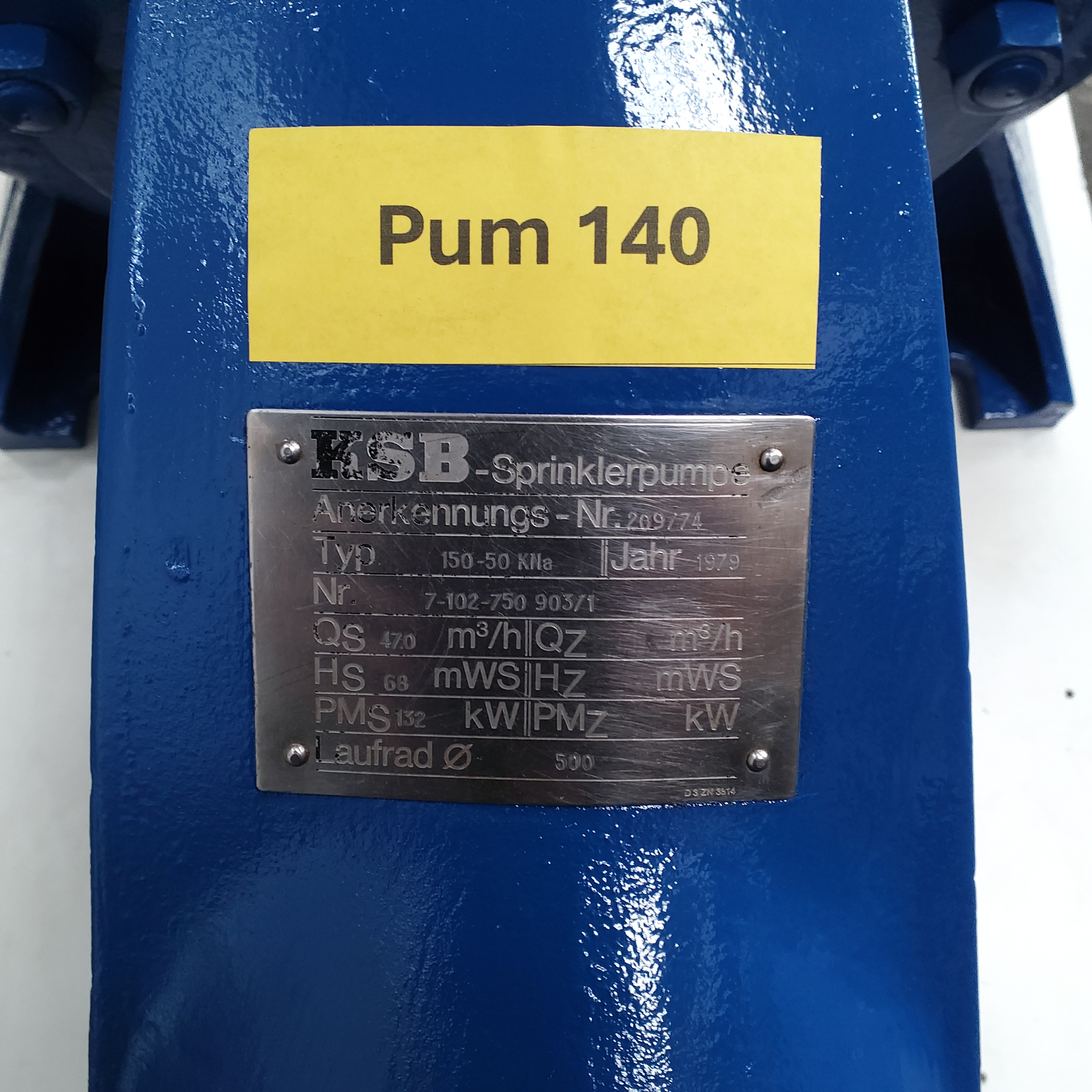 Normpumpe, Kreiselpumpe, Wasserpumpe, KSB Pumpe 150-500, 500 m³/h, 90 m